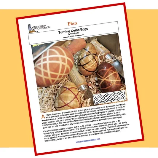 Slide 1 - picture of several wooden easter eggs with celtic patterns, project plan